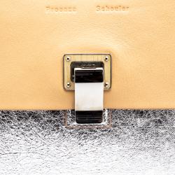 Pre Owned Proenza Schouler Bi Color Leather Lunch Clutch