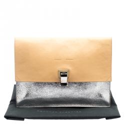 Pre Owned Proenza Schouler Bi Color Leather Lunch Clutch