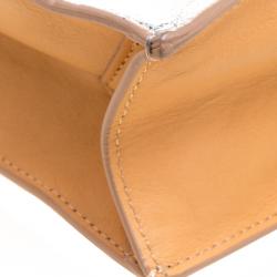 Pre Owned Proenza Schouler Beige/Silver Leather Lunch Clutch