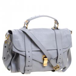 Proenza Schouler Grey Leather PS1 Top Handle Bag