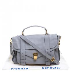Proenza Schouler Grey Leather PS1 Top Handle Bag