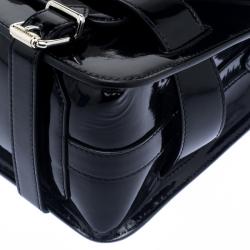 Pre Owned Proenza Schouler Black Patent Leather Mini Classic PS11 Shoulder Bag