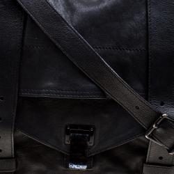 Proenza Schouler Black Leather Large PS1 Top Handle Bag