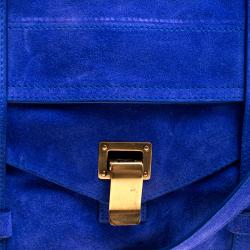 Proenza Schouler Blue Suede PS1 Top Handle Bag