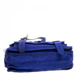 Proenza Schouler Blue Suede PS1 Top Handle Bag