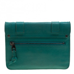 Pre Owned Proenza Schouler Green Leather PS1 Chain Shoulder Bag