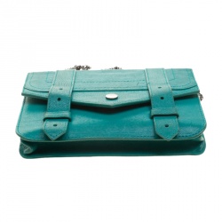 Pre Owned Proenza Schouler Green Leather PS1 Chain Shoulder Bag