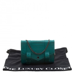 Pre Owned Proenza Schouler Green Leather PS1 Chain Shoulder Bag