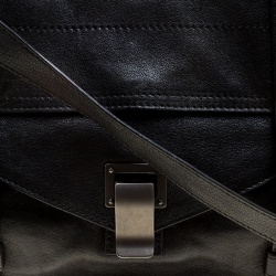 Proenza Schouler Black Leather Large PS1 Top Handle Bag