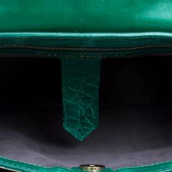 Proenza Schouler Green Crocodile Large PS1 Top Handle Bag