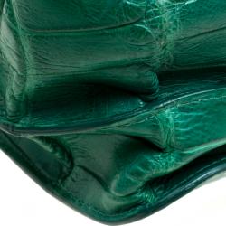 Proenza Schouler Green Crocodile Large PS1 Top Handle Bag