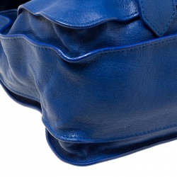 Proenza Schouler Royal Blue Leather Medium PS1 Top Handle Bag
