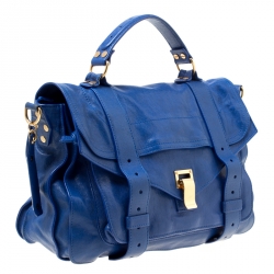 Proenza Schouler Royal Blue Leather Medium PS1 Top Handle Bag