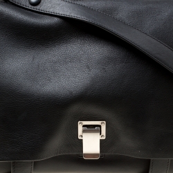 Pre Owned Proenza Schouler Black Leather Ps Courier Shoulder Bag