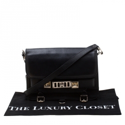 Pre Owned Proenza Schouler Black Leather Mini PS11 Crossbody Bag