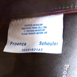 Pre Owned Proenza Black Leather Mini PS1 Mini Indigo Crossbody Bag