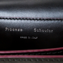 Pre Owned Proenza Black Leather Mini PS1 Mini Indigo Crossbody Bag