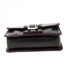 Pre Owned Proenza Black Leather Mini PS1 Mini Indigo Crossbody Bag