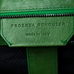 Pre Owned Proenza Schouler Emerald Leather Large PS1 Top Handle Bag