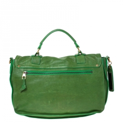 Pre Owned Proenza Schouler Emerald Leather Large PS1 Top Handle Bag