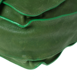 Pre Owned Proenza Schouler Emerald Leather Large PS1 Top Handle Bag