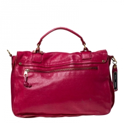 Proenza Schouler Magenta Leather Large PS1 Top Handle Bag