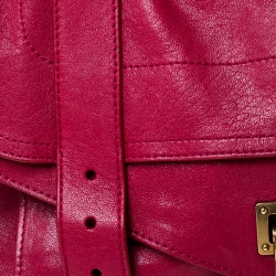 Proenza Schouler Magenta Leather Large PS1 Top Handle Bag