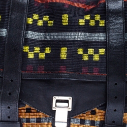 Proenza Schouler Black Fabric and Leather Large PS1 Top Handle Bag              