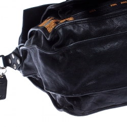 Proenza Schouler Black Fabric and Leather Large PS1 Top Handle Bag              