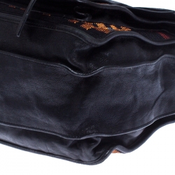 Proenza Schouler Black Fabric and Leather Large PS1 Top Handle Bag              