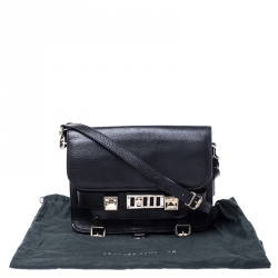 Pre Owned Proenza Schouler Black Leather PS1 Shoulder Bag