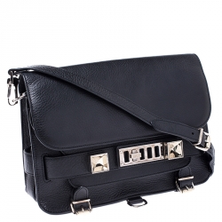 Pre Owned Proenza Schouler Black Leather PS1 Shoulder Bag