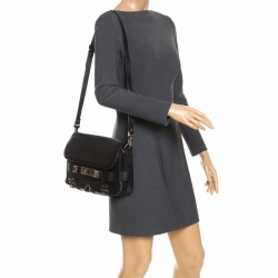 Pre Owned Proenza Schouler Black Leather PS1 Shoulder Bag