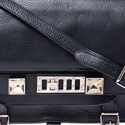 Pre Owned Proenza Schouler Black Leather PS1 Shoulder Bag