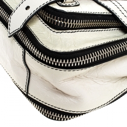 Pre Owned Proenza Schouler Cream Leather PS1 Top Handle Bag