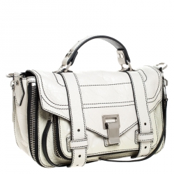Pre Owned Proenza Schouler Cream Leather PS1 Top Handle Bag