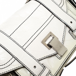Pre Owned Proenza Schouler Cream Leather PS1 Top Handle Bag