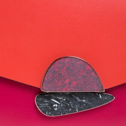 Pre Owned Proenza Schouler Tricolor Leather Medium Curl Clutch