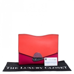 Pre Owned Proenza Schouler Tricolor Leather Medium Curl Clutch