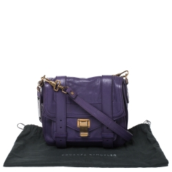 Pre Owned Proenza Schouler Purple Leather PS1 Mini Crossbody Bag