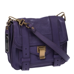 Pre Owned Proenza Schouler Purple Leather PS1 Mini Crossbody Bag