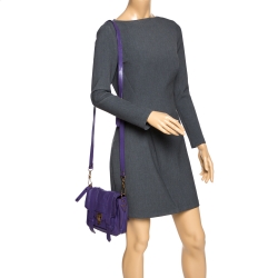 Pre Owned Proenza Schouler Purple Leather PS1 Mini Crossbody Bag
