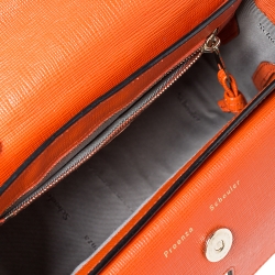 Pre Owned Proenza Schouler Orange Leather PS11 Mini Classic Crossbody Bag