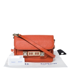 Pre Owned Proenza Schouler Orange Leather PS11 Mini Classic Crossbody Bag