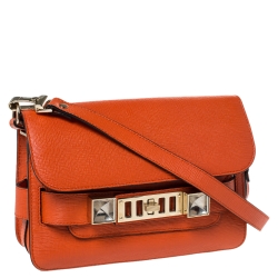 Pre Owned Proenza Schouler Orange Leather PS11 Mini Classic Crossbody Bag