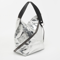 Proenza Schouler Silver Leather Shoulder Bag