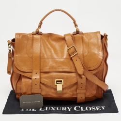 Proenza Schouler Brown Leather Large PS1 Top Handle Bag
