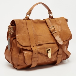 Proenza Schouler Brown Leather Large PS1 Top Handle Bag