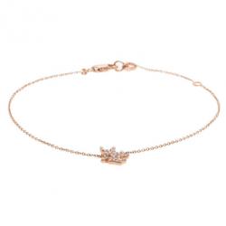 Qeelin Petite Horse Diamond 18K Rose Gold Bracelet 18CM
