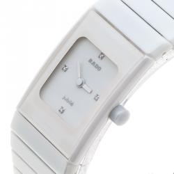 Rado White Ceramica Jubile 01.963.0713.3.070 Women's Wristwatch 19 mm
